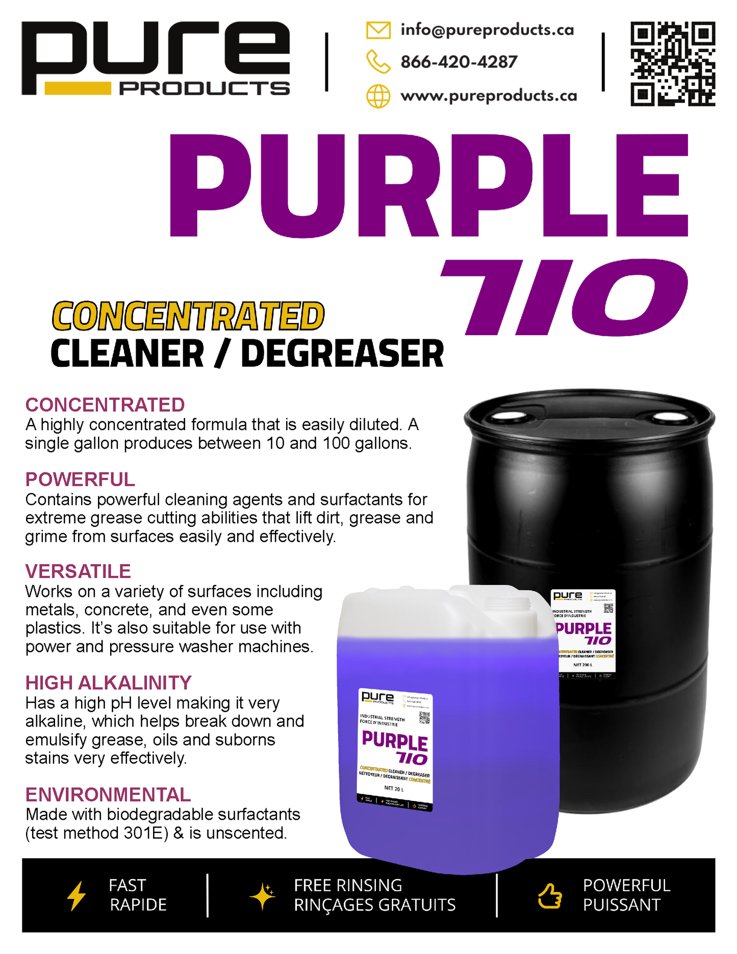 PURPLE 710™ CONCENTRATED CLEANER / DEGREASER