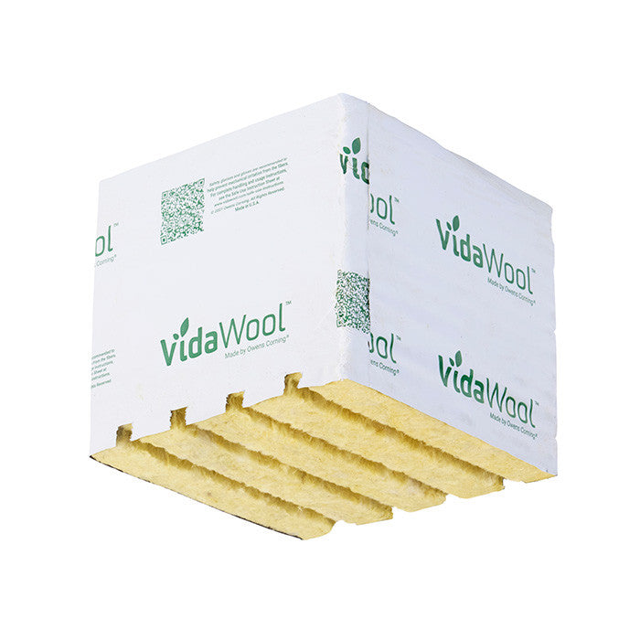 VidaWool Rockwool Block 190 with Hole, 6 Inch x 6 Inch x 5.3 Inch