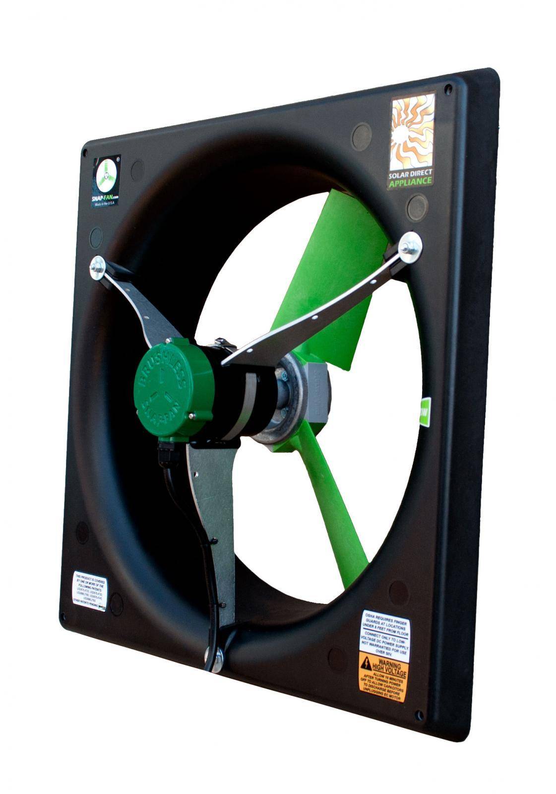 SNAP-Fan Solar/Battery DC - Brushless 16" Fan