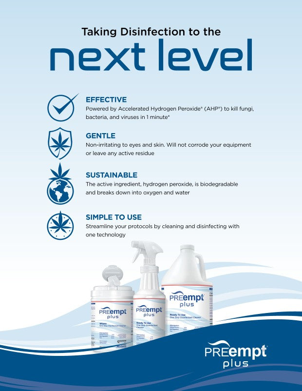 PREempt Plus Disinfectant Solution - 1QT Samples