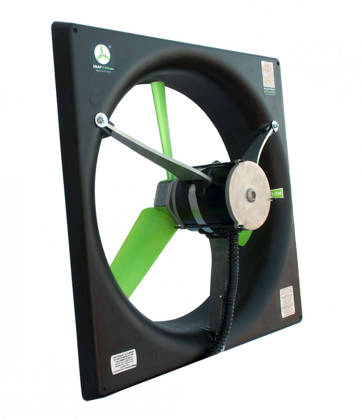 SNAP-Fan Solar/Battery DC - Brushless 20" Fan - HP