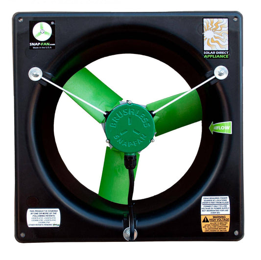 SNAP-Fan Solar/Battery DC -  Brushless 12" Fan