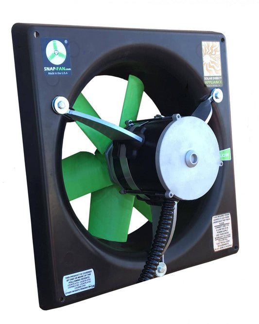 SNAP-Fan Solar/Battery DC -  Brushless 12" Fan - HP