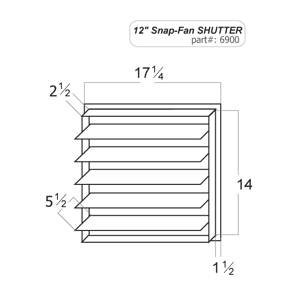 SNAP-Fan 12" Exhaust Shutter