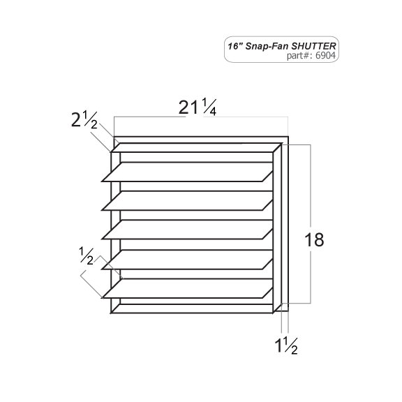 SNAP-Fan 16" Exhaust Shutter