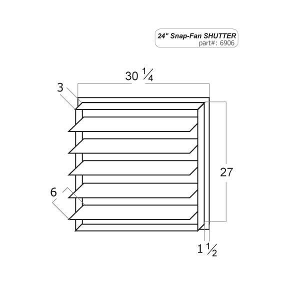 SNAP-Fan 24" Exhaust Shutter