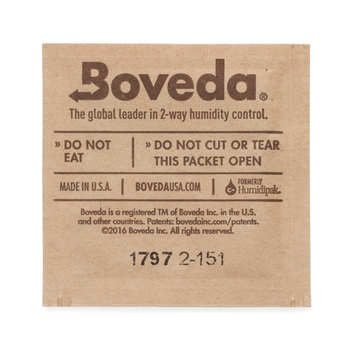 Boveda 62% RH - 1g not individually wrapped (Case of 1500)