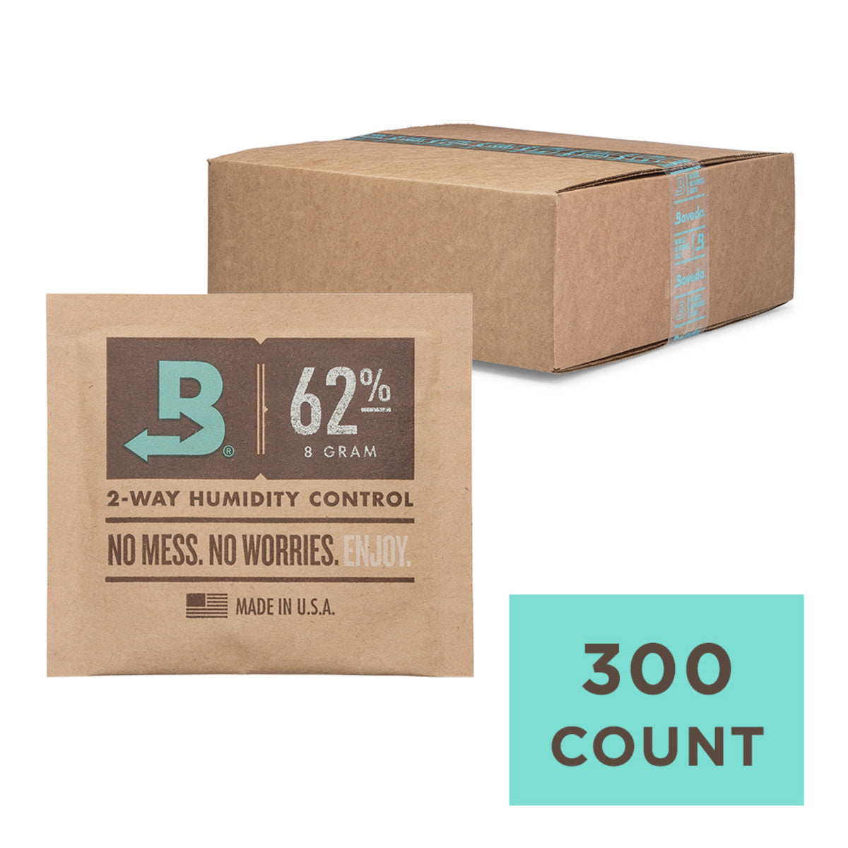 Boveda 62% RH - 8g individually wrapped (Case of 300)