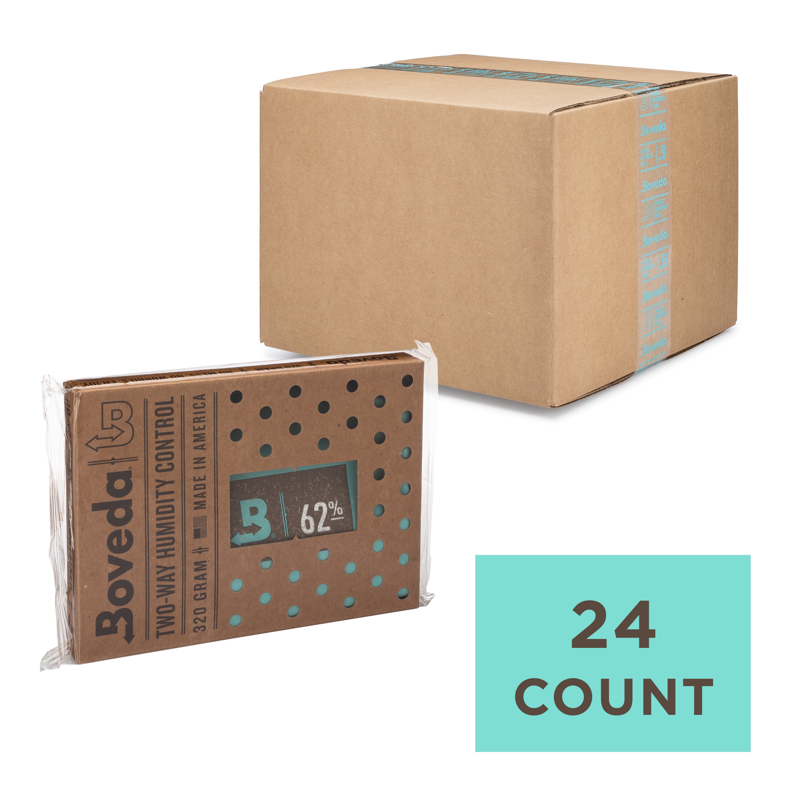 Boveda 62% RH - 320g (individually Wrapped) - Bulk Case (Case Of 24 ...