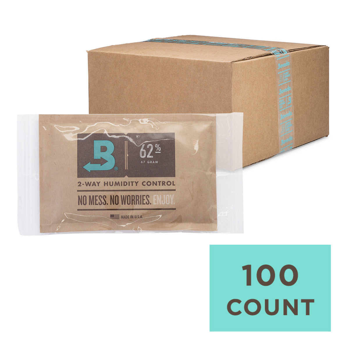 Boveda 62% RH - 67g individually wrapped (Case of 100)