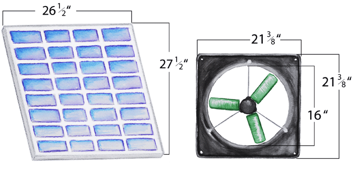 SNAP-Fan Solar/Battery DC -  Brushless 16" Fan Solar Kit