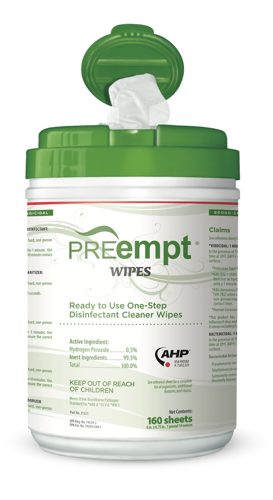 PREempt Ready To Use Wipes - Case of 12