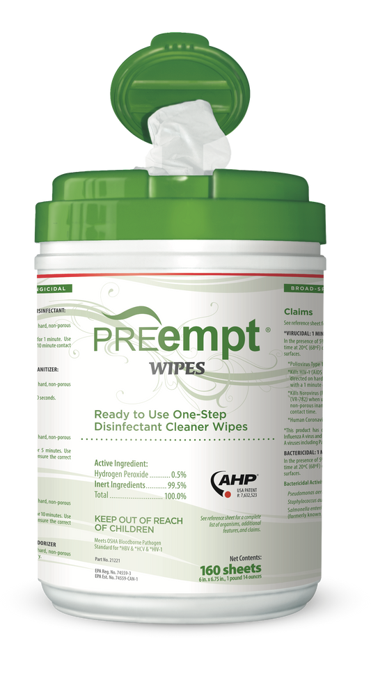 PREempt Ready To Use Wipes - (Case of 12)