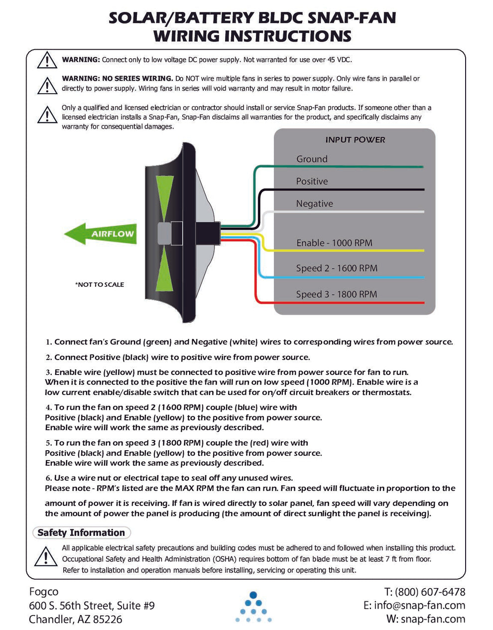 SNAP-Fan Solar/Battery DC - Brushless 16