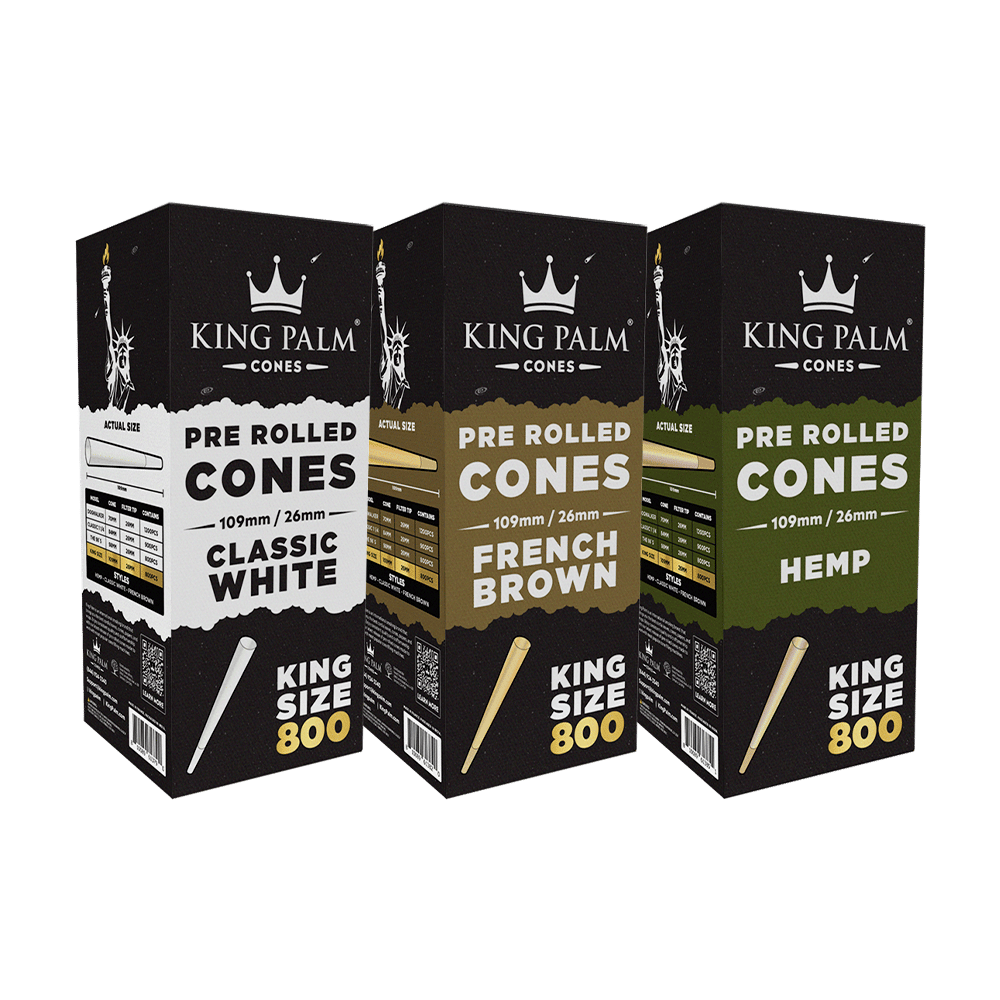 King Palm Pre-Roll Paper Cones - Bulk Towers